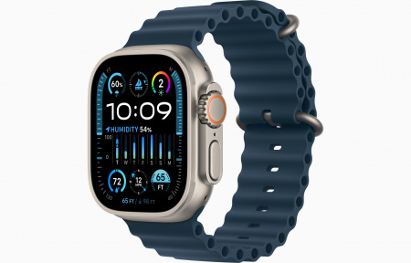 Apple Watch Ultra 2 Titanium Case with Blue Ocean Band