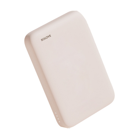 Внешний аккумулятор Power Bank SOLOVE W12 Pro 10000mAh Magnetic MagSafe 20W QC 3.0 PD3.0 Beige