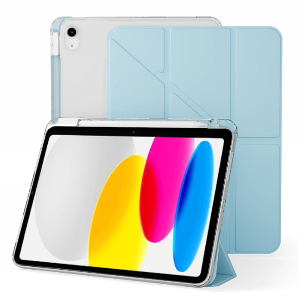 Чехол книжка для iPad 10 2022 (10.9")/ A16 2025 Gurdini Origami Case Голубой