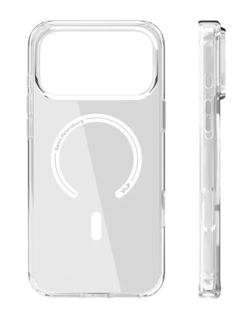 Чехол защитный VLP Puro Case с MagSafe для iPhone 17 ProMax, прозрачный