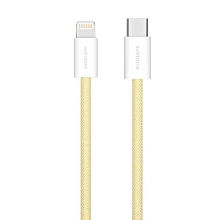 Кабель Type-C/Lightning Xiaomi (Mi) SOLOVE 100 см 20W PD 3А , высокопрочная ABS+ оплетка (DW6) Yellow