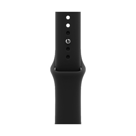 Apple Watch S12, 42 mm, корпус из алюминия черного цвета, спортивный ремешок черного цвета