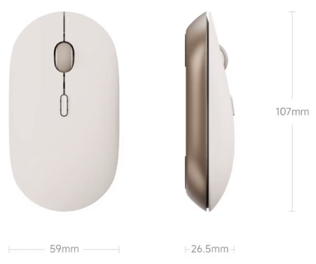 Мышь Xiaomi Mi Portable Bluetooth Mouse 3 (XMBXSB01YM) Gold