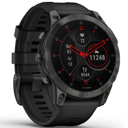 Умные часы Garmin Fenix 7X Sapphire Solar Wi-Fi, серый/черный