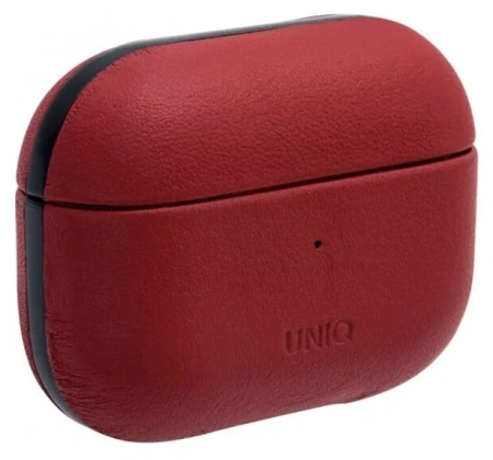 Чехол Uniq для Airpods Pro Terra Genuine Leather Red