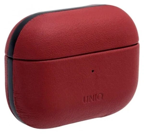 Чехол Uniq для Airpods Pro Terra Genuine Leather Red
