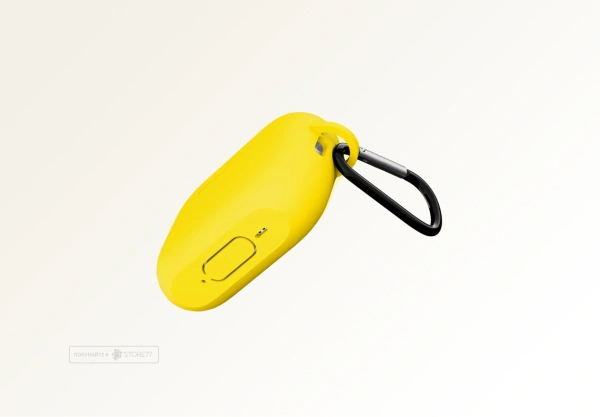 Чехол для Airpods Pro 3 Gurdini прорезиненный soft touch c карабином Желтый