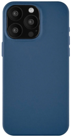 Чехол защитный uBear Capital Leather Case, iPhone 15 Pro Max, MagSafe, тёмно-синий
