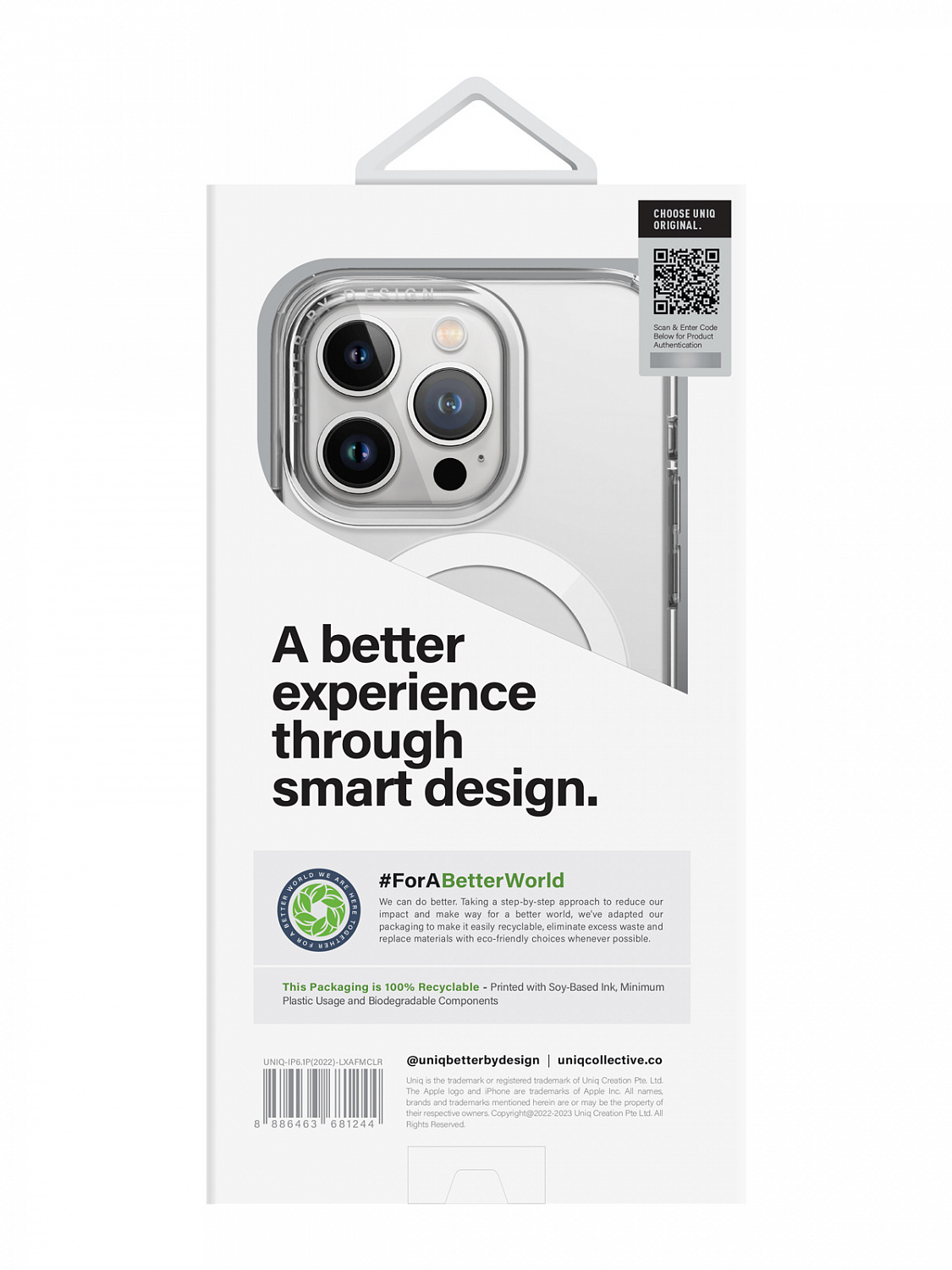 Uniq для iPhone 14 Pro чехол Lifepro Xtreme AF Frost Clear (MagSafe)