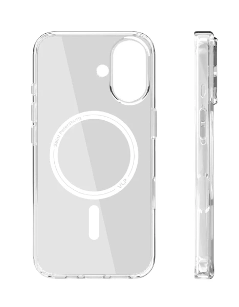 Чехол защитный VLP Puro Case с MagSafe для iPhone 17, прозрачный