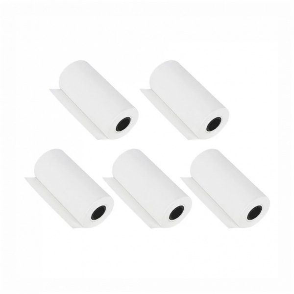 Термонаклейки для печати фотографий Kid Joy, ширина рулона 57мм, диаметр рулона 25мм, 5 рулонов в комплекте, размеры каждой наклейки 52x15мм