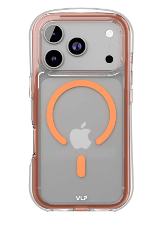 Чехол защитный VLP Bubble Case с MagSafe для iPhone 17 ProMax, оранжевый