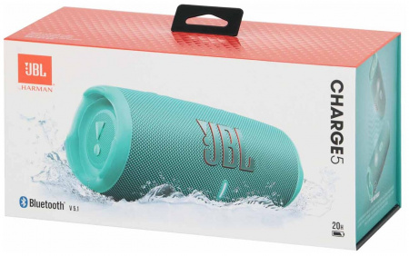 Портативная акустика JBL Charge 5 Teal, 40 Вт
