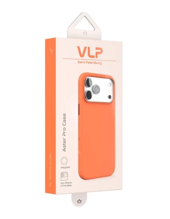 Чехол защитный VLP Aster Pro Case с MagSafe для iPhone 17 ProMax, оранжевый