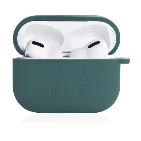 Чехол для Airpods Pro 2 Gurdini прорезиненный soft touch c карабином Сосновый Лес