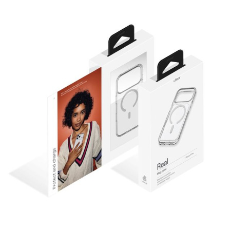 Чехол защитный uBear Real Mag Case для iPhone 17 Pro, MagSafe, усиленный, Прозрачный Чехол защитный uBear Real Mag Case для iPhone 17 Pro, MagSafe, усиленный, Прозрачный