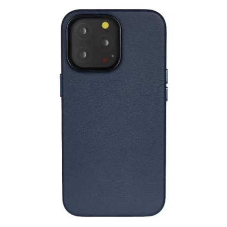 Чехол на iPhone 14 Pro Leather Case Синий
