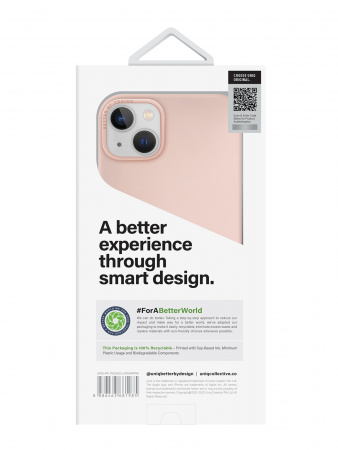 Uniq для iPhone 14 Plus чехол LINO Pink (Magsafe)