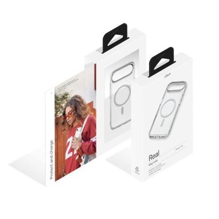 Чехол защитный uBear Real Mag Case для iPhone 17 Air, MagSafe, усиленный, Прозрачный Чехол защитный uBear Real Mag Case для iPhone 17 Air, MagSafe, усиленный, Прозрачный