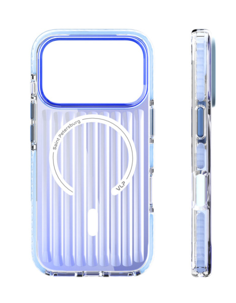 Чехол защитный VLP Bubble Case с MagSafe для iPhone 17 ProMax, темно-синий
