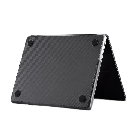 Чехол накладка Gurdini для Macbook Air 13.6" M2/M3/M4 пластик под карбон черный