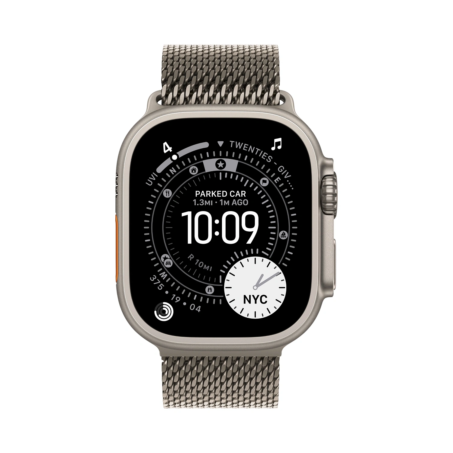 Apple Watch Ultra 3 Natural Titanium Milanese Loop (M)