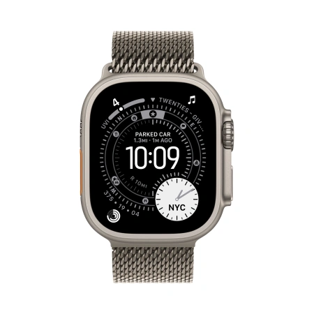 Apple Watch Ultra 3 Natural Titanium Milanese Loop (M)