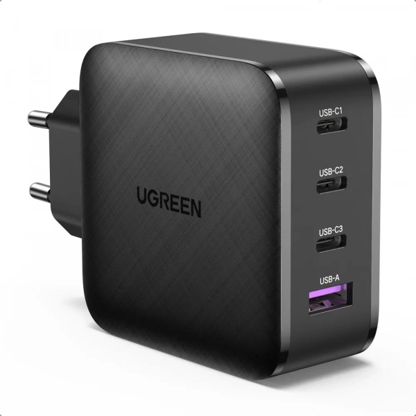 Сетевое зарядное устройство Ugreen GaN Charger 65W (3 USB-C, 1 USB-A)