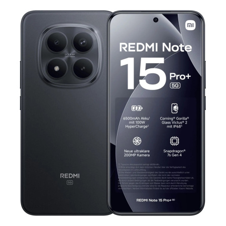 Xiaomi Redmi Note 15 Pro+ 5G 8/256Gb Black