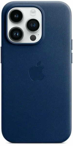 Чехол на iPhone 14 Plus Leather Case indigo blue