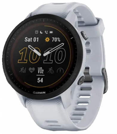 Умные часы Garmin Forerunner 955 Solar Wi-Fi, белый камень