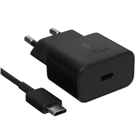 Samsung Power Adapter USB-C 25w Black + USB-C/USB-C Cabel 1m