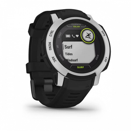 Умные часы Garmin Instinct 2 Solar Surf черный с белым безелем Умные часы Garmin Instinct 2 Solar Surf черный с белым безелем