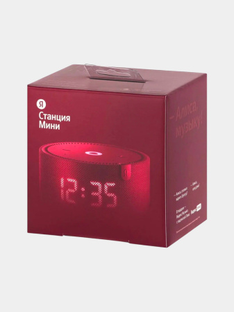 Яндекс Станция Мини 2 с часами Красная Яндекс Станция Мини 2 с часами Красная