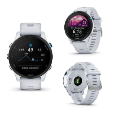 Умные часы Garmin Forerunner 255 Music Wi-Fi, белый камень