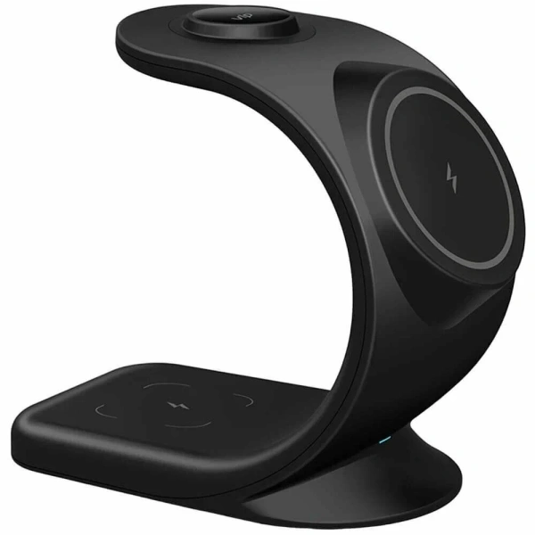 Беспроводное зарядное устройство VLP Powerstand 3in1 Qi2 для Apple Watch, черное