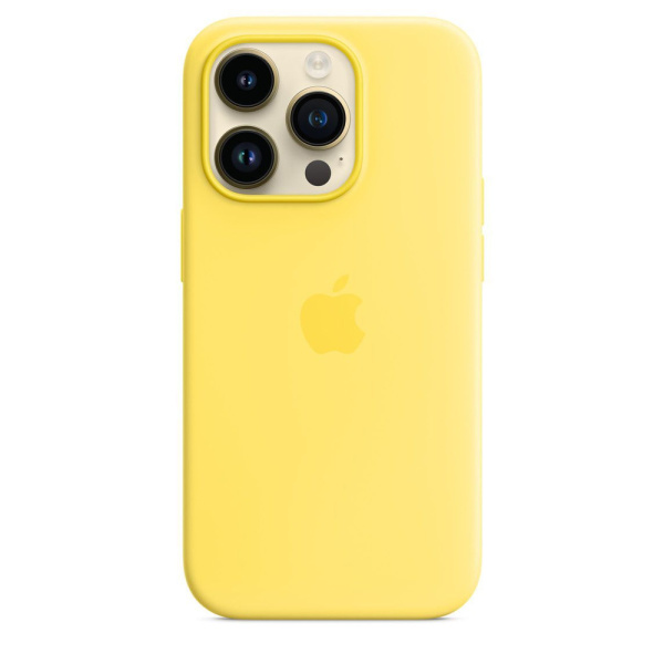 Чехол для iPhone 14 Pro Silicone Case Magsafe Yellow
