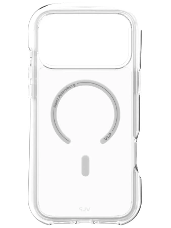 Чехол защитный VLP Bubble Case с MagSafe для iPhone 17 ProMax, белый