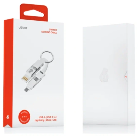 Кабель uBear Life Switch Key Ring Cable 6 in 1, белый Кабель uBear Life Switch Key Ring Cable 6 in 1, белый