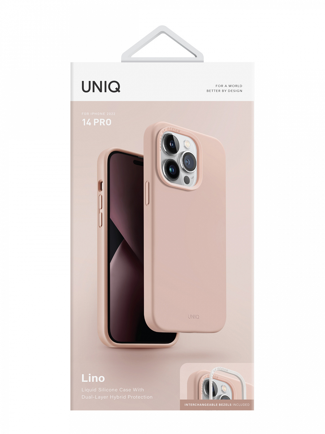 Uniq для iPhone 14 Pro чехол LINO Pink