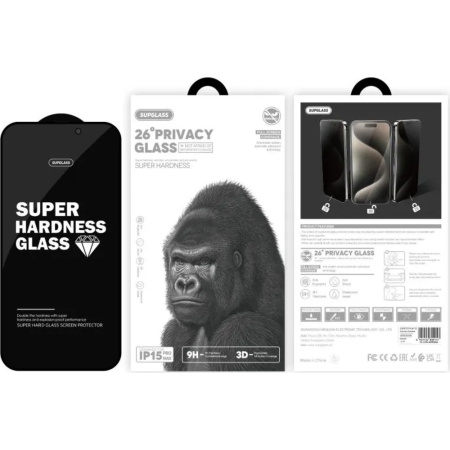 Защитное стекло AceGlass Антишпион for iPhone 15 Pro Max