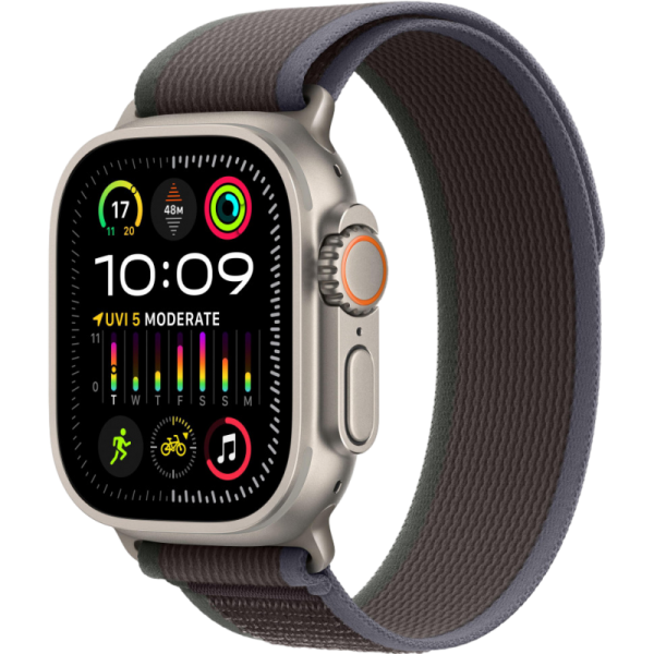 Apple Watch Ultra 2 Black Titanium Case with Black Trail Loop M/L Apple Watch Ultra 2 Black Titanium Case with Black Trail Loop M/L