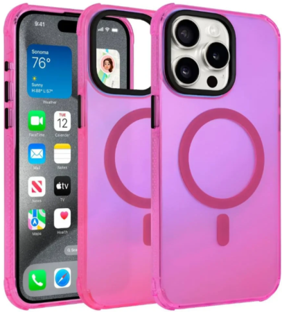 Чехол накладка iPhone 15 6.1" Gurdini Asty Series with Magsafe Rose Red