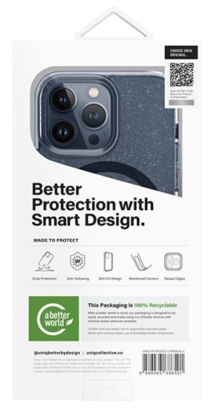 Чехол Uniq iPhone 15 Pro Lifepro Xtreme Tinsel Blue (MagSafe)