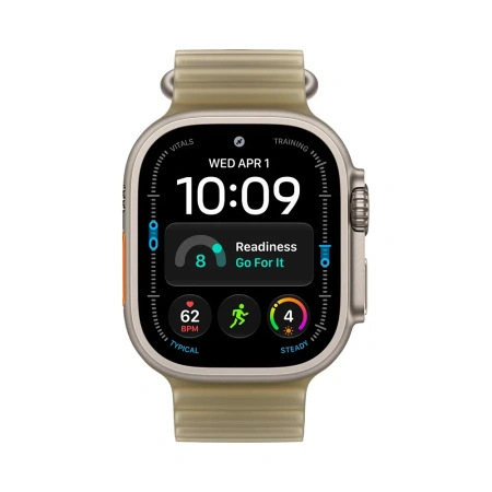 Apple Watch Ultra 4 Natural Titanium Case with Kelp Ocean Band