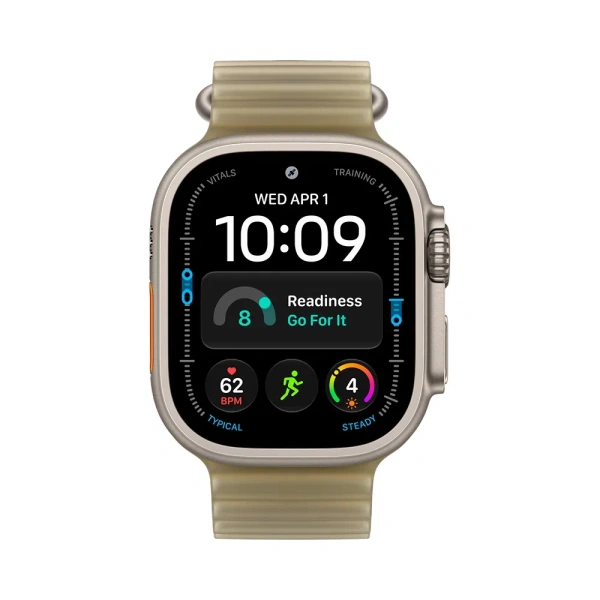 Apple Watch Ultra 4 Natural Titanium Case with Kelp Ocean Band