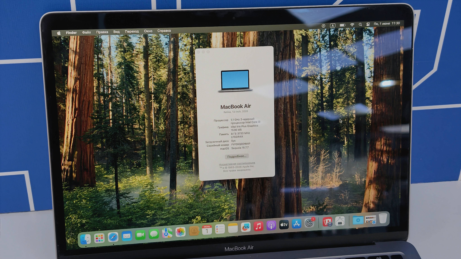 Macbook Air 13" i3 8/256 Space Gray MWTJ2 (TRD) fvfdkq0emnhp