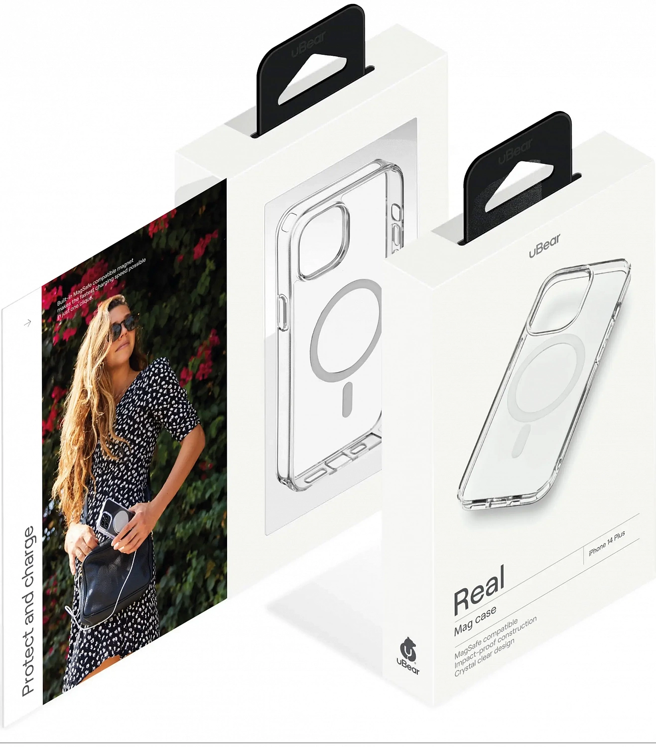 Чехол защитный uBear Real Mag Case для iPhone 14 Plus, MagSafe совместимый, усиленный Чехол защитный uBear Real Mag Case для iPhone 14 Plus, MagSafe совместимый, усиленный