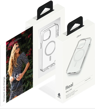 Чехол защитный uBear Real Mag Case для iPhone 14 Plus, MagSafe совместимый, усиленный Чехол защитный uBear Real Mag Case для iPhone 14 Plus, MagSafe совместимый, усиленный