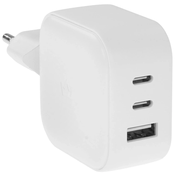 Сетевое зарядное устройство VLP G-Charge 65Вт USB-C+USB-C+USB-A, PD, QC, белый